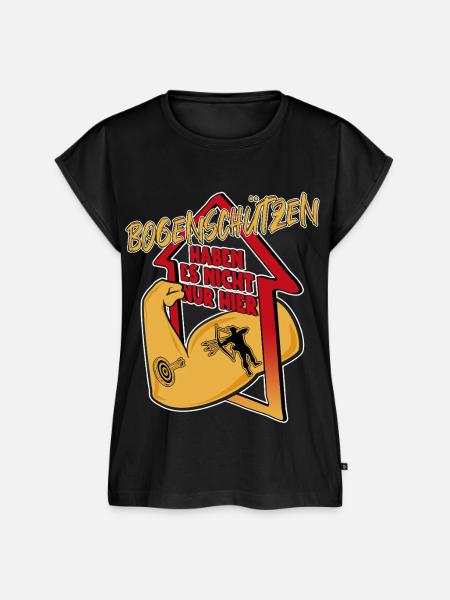 Bogen schießen - Frauen Premium Bio Top - Schwarz