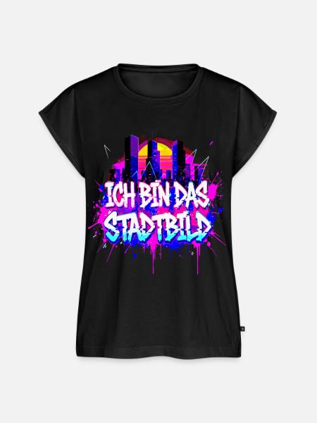 Synthwave Stadtbild - Ich Bin Das Stadtbild - Frauen Premium Bio Top - Schwarz