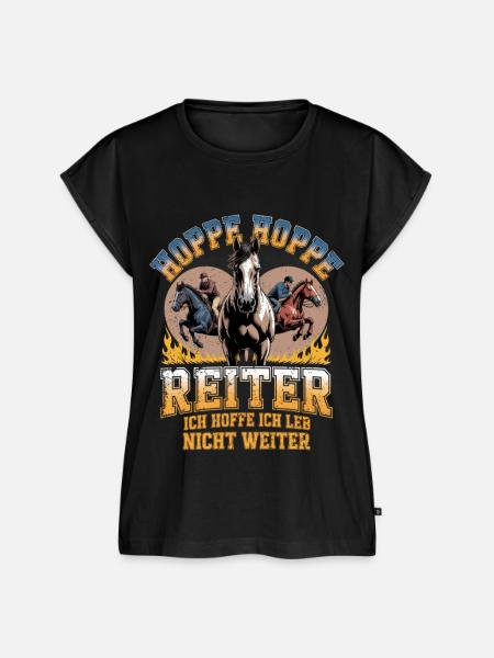 Hoppe Hoppe Reiter Y2K Bootleg - Frauen Premium Bio Top - Schwarz