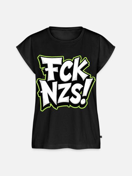 FCK NZS Statement gegen Rassismus - Frauen Premium Bio Top - Schwarz