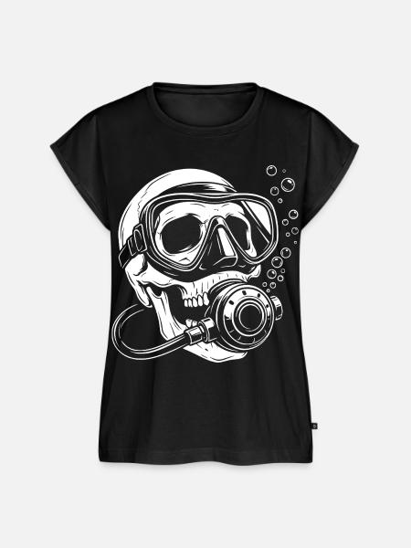 Taucher Design - Scuba Diver - Frauen Premium Bio Top - Schwarz