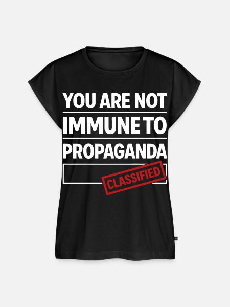 Propaganda Spruch Classified Satire - Frauen Premium Bio Top - Schwarz