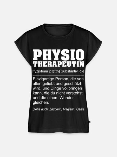 Physiotherapeutin - Lustige Definition - Frauen Premium Bio Top - Schwarz