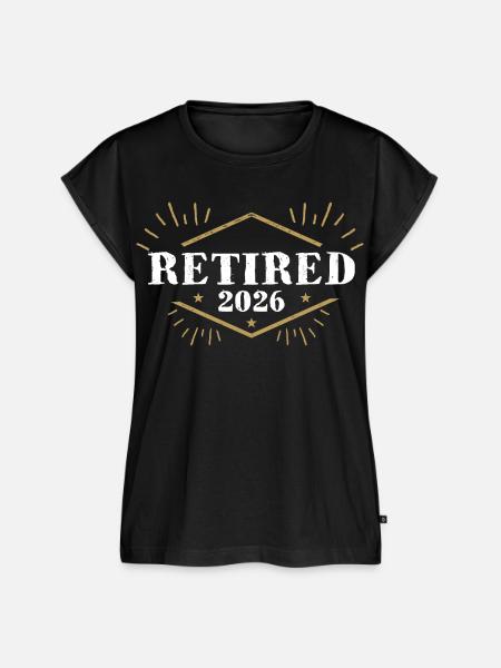 Ruhestand 2026 Rentner Rentnerin - Frauen Premium Bio Top - Schwarz