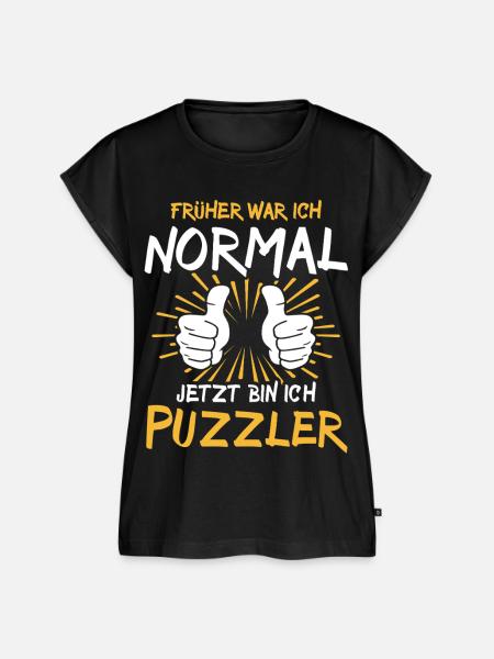 Puzzler Spruch - Frauen Premium Bio Top - Schwarz
