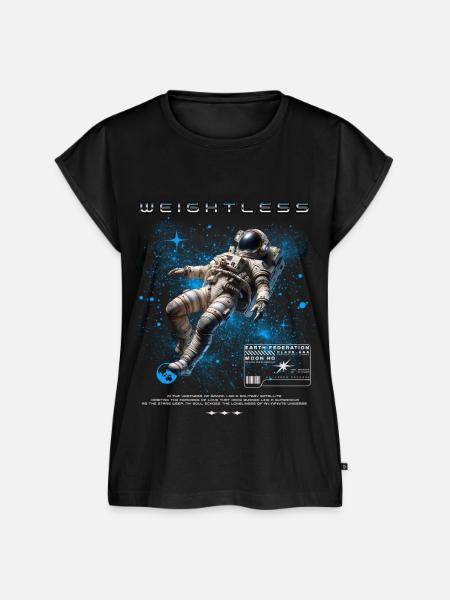 Schwerelos Astronaut Weltall - Frauen Premium Bio Top - Schwarz