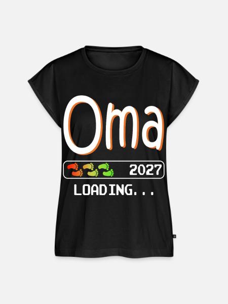 Werdende Oma 2027 loading zukünftige Großmutter - Frauen Premium Bio Top - Schwarz