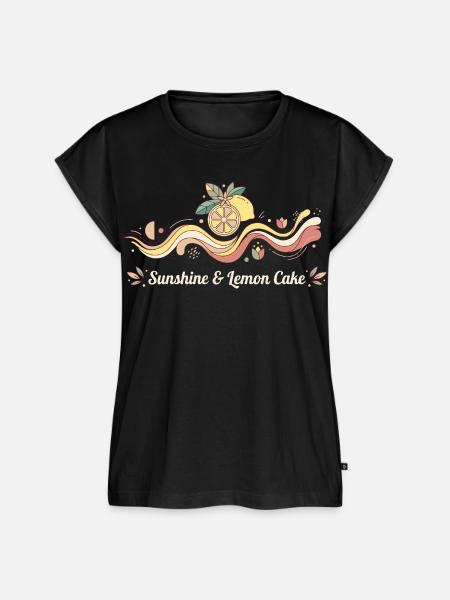 Sonnenschein Zitronenkuchen Sommer - Frauen Premium Bio Top - Schwarz