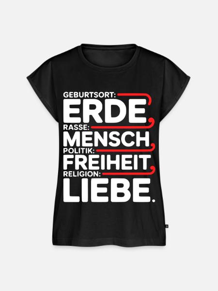 Gegen Rassismus - Frauen Premium Bio Top - Schwarz