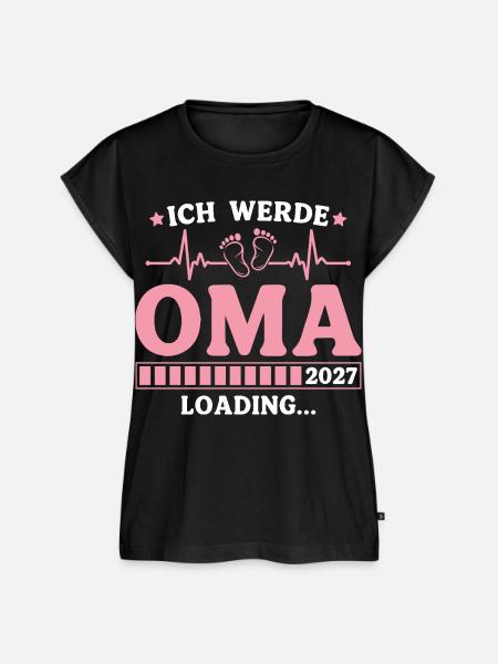 Ich werde Oma 2027 – Werdende Großmutter - Frauen Premium Bio Top - Schwarz
