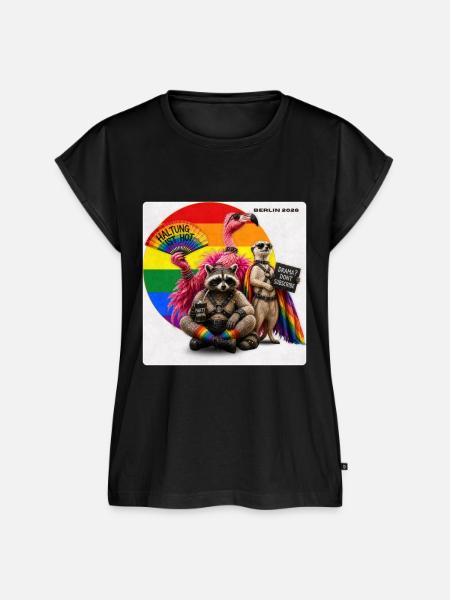 Berlin Pride 2026 LGBTQ Rainbow Design - Frauen Premium Bio Top - Schwarz