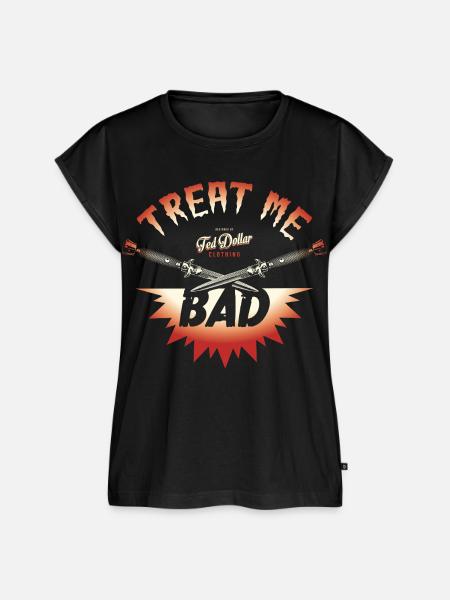 Treat Me Bad – Biker Rock'n'Roll - Frauen Premium Bio Top - Schwarz