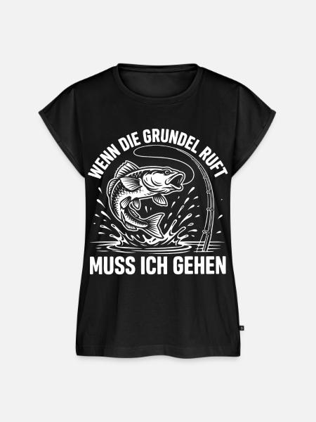 Grundel Angeln - Frauen Premium Bio Top - Schwarz