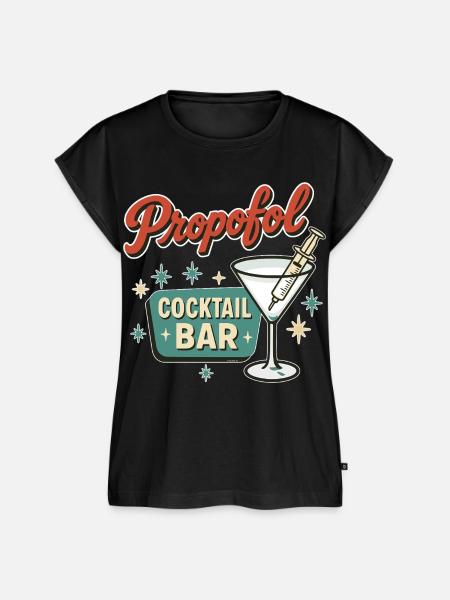 Propofol Cocktail Bar Sign - Frauen Premium Bio Top - Schwarz