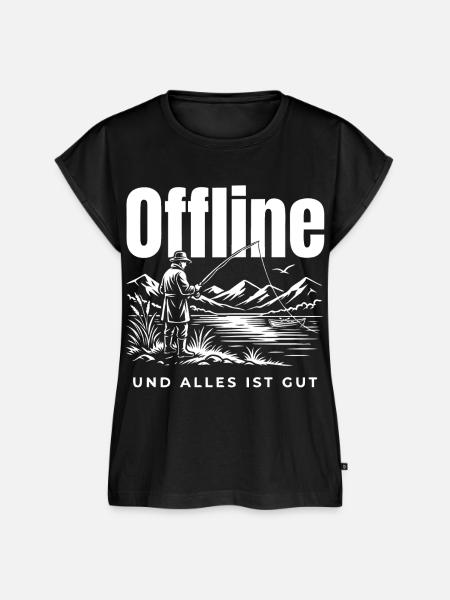 Offline Genuss - Frauen Premium Bio Top - Schwarz