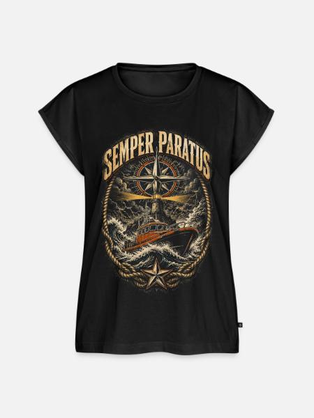 Küstenwache Rettungsschwimmer Semper Partus - Frauen Premium Bio Top - Schwarz