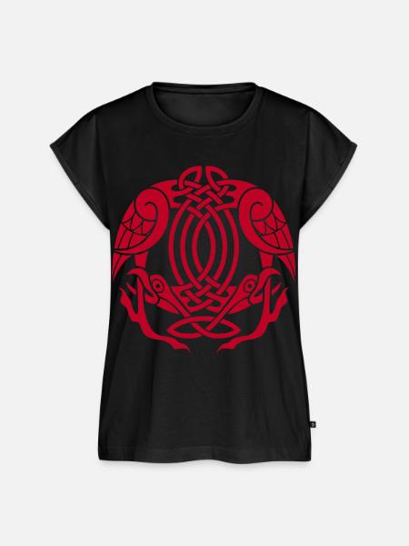 Celtic Eagles (Rot) - Frauen Premium Bio Top - Schwarz