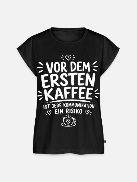 Vor dem ersten Kaffee - Frauen Premium Bio Top - Schwarz