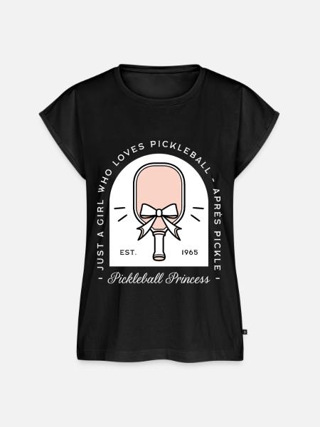Pickleball-Prinzessin-Mädchen - Frauen Premium Bio Top - Schwarz