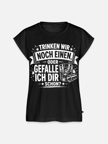 Trinken wir noch einen? - Frauen Premium Bio Top - Schwarz