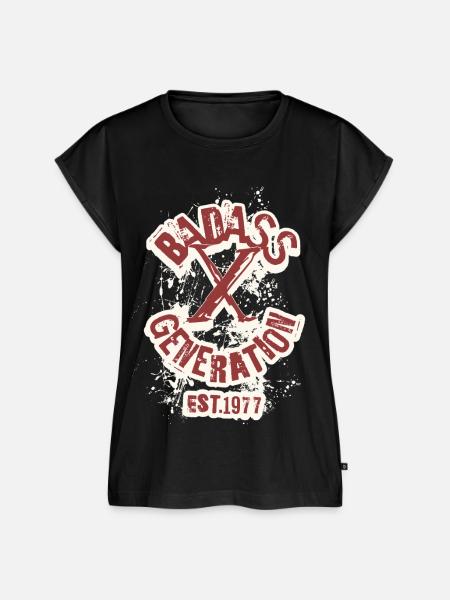 Badass Generation X 1977 - Frauen Premium Bio Top - Schwarz