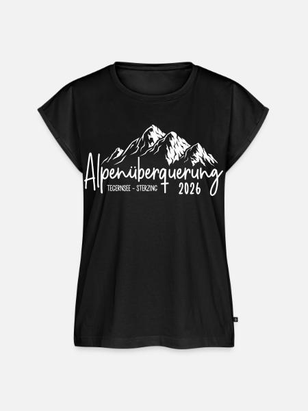 Alpenüberquerung 2026 Tegernsee Sterzing - Frauen Premium Bio Top - Schwarz
