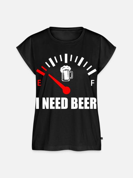 I need beer - Frauen Premium Bio Top - Schwarz