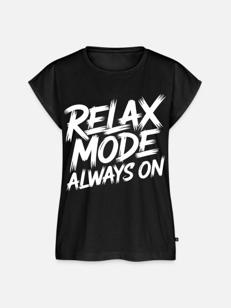 Relaxmodus Always On - Frauen Premium Bio Top - Schwarz