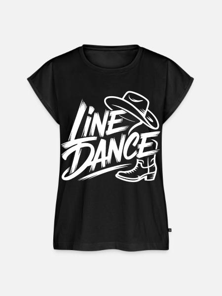 Line Dance Liebe - Frauen Premium Bio Top - Schwarz