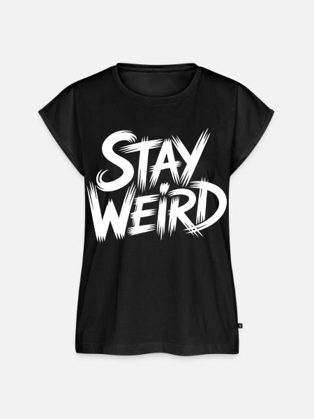 Weird Vibes - Frauen Premium Bio Top - Schwarz