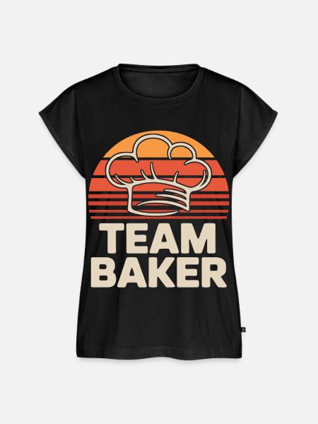 Team Bäcker - Frauen Premium Bio Top - Schwarz
