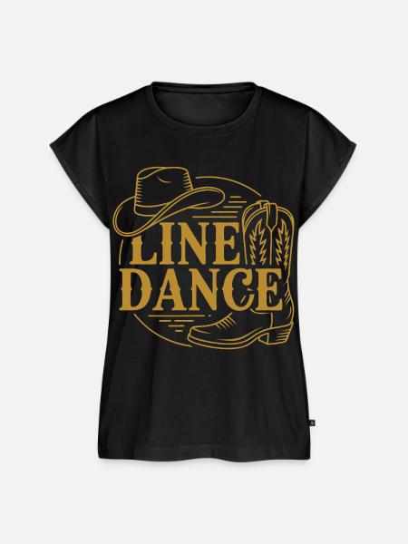 Line Dance Western Boots - Frauen Premium Bio Top - Schwarz