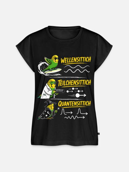 Wellensittich Quantensittich Fan - Frauen Premium Bio Top - Schwarz
