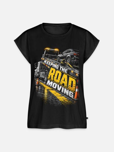 Abschleppfahrer Keeping The Road Moving - Frauen Premium Bio Top - Schwarz