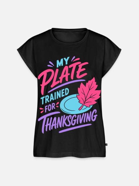 Thanksgiving-Teller im Training - Frauen Premium Bio Top - Schwarz