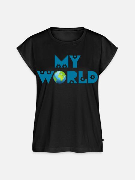 Meine Welt - Frauen Premium Bio Top - Schwarz