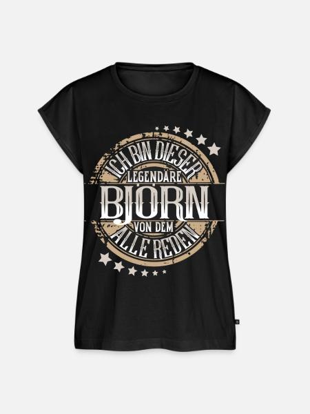 Björn - Frauen Premium Bio Top - Schwarz