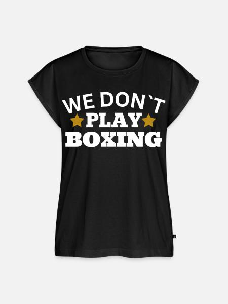 We don´t play boxing - Frauen Premium Bio Top - Schwarz
