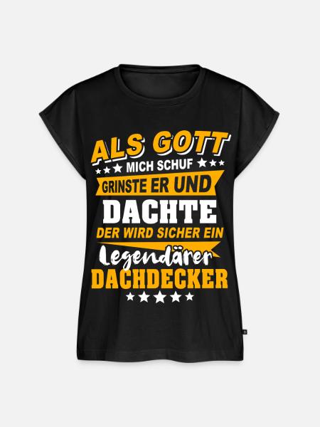 Dachdecker Sprüche - Frauen Premium Bio Top - Schwarz