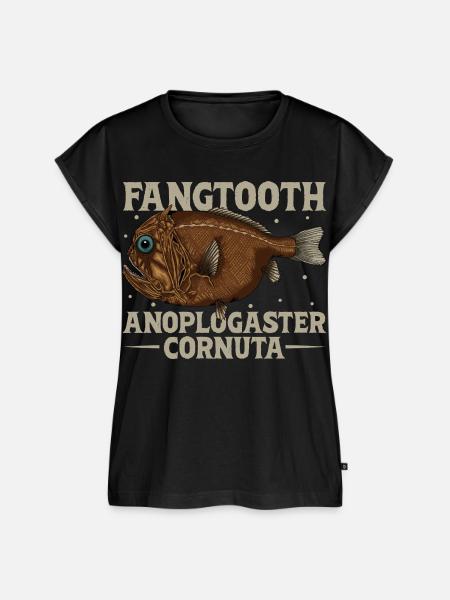 Tiefsee Monster - Fangzahnfisch - Frauen Premium Bio Top - Schwarz