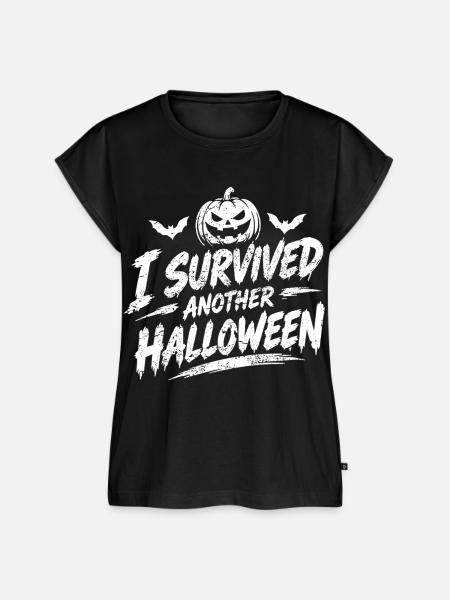 I Survived Another Halloween - Frauen Premium Bio Top - Schwarz