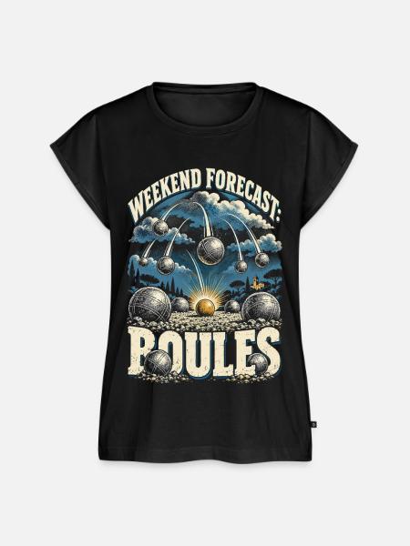 Pentanque Weekend Forecast Boules - Frauen Premium Bio Top - Schwarz
