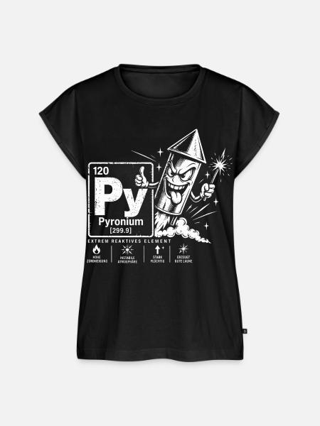 Pyronium - Frauen Premium Bio Top - Schwarz
