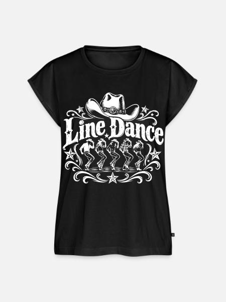 Line Dance Western - Frauen Premium Bio Top - Schwarz