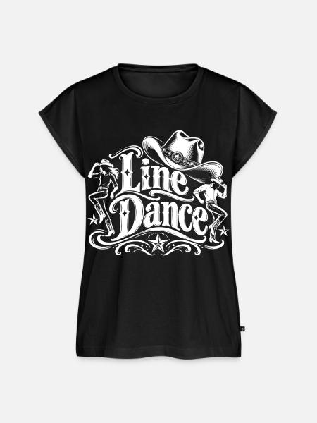 Line Dance Western - Frauen Premium Bio Top - Schwarz