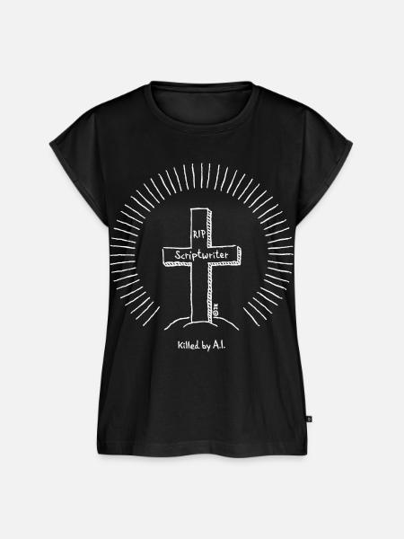 Scriptwriter – Killed By A.I. (Jobkiller / White) - Frauen Premium Bio Top - Schwarz