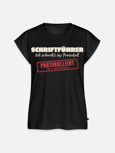 Protokollwitz Schriftführer - Frauen Premium Bio Top - Schwarz