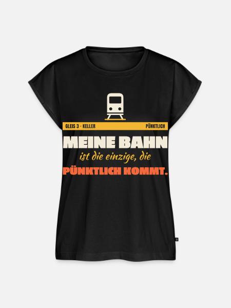 Meine Bahn Pünktlich Humor - Frauen Premium Bio Top - Schwarz