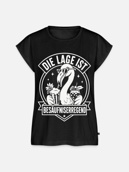 Die Lage ist besäufniserregend - Frauen Premium Bio Top - Schwarz