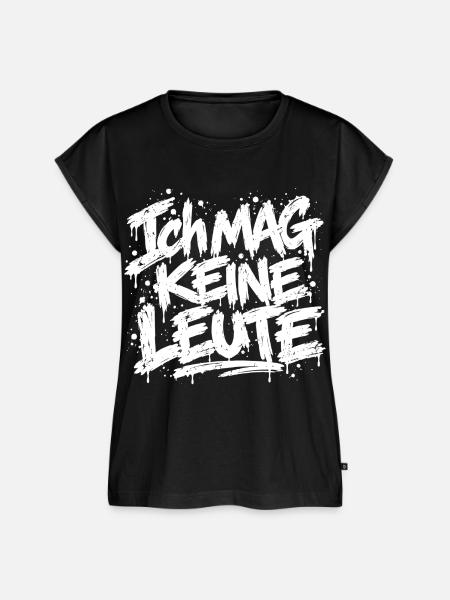Ich mag keine Leute - Frauen Premium Bio Top - Schwarz